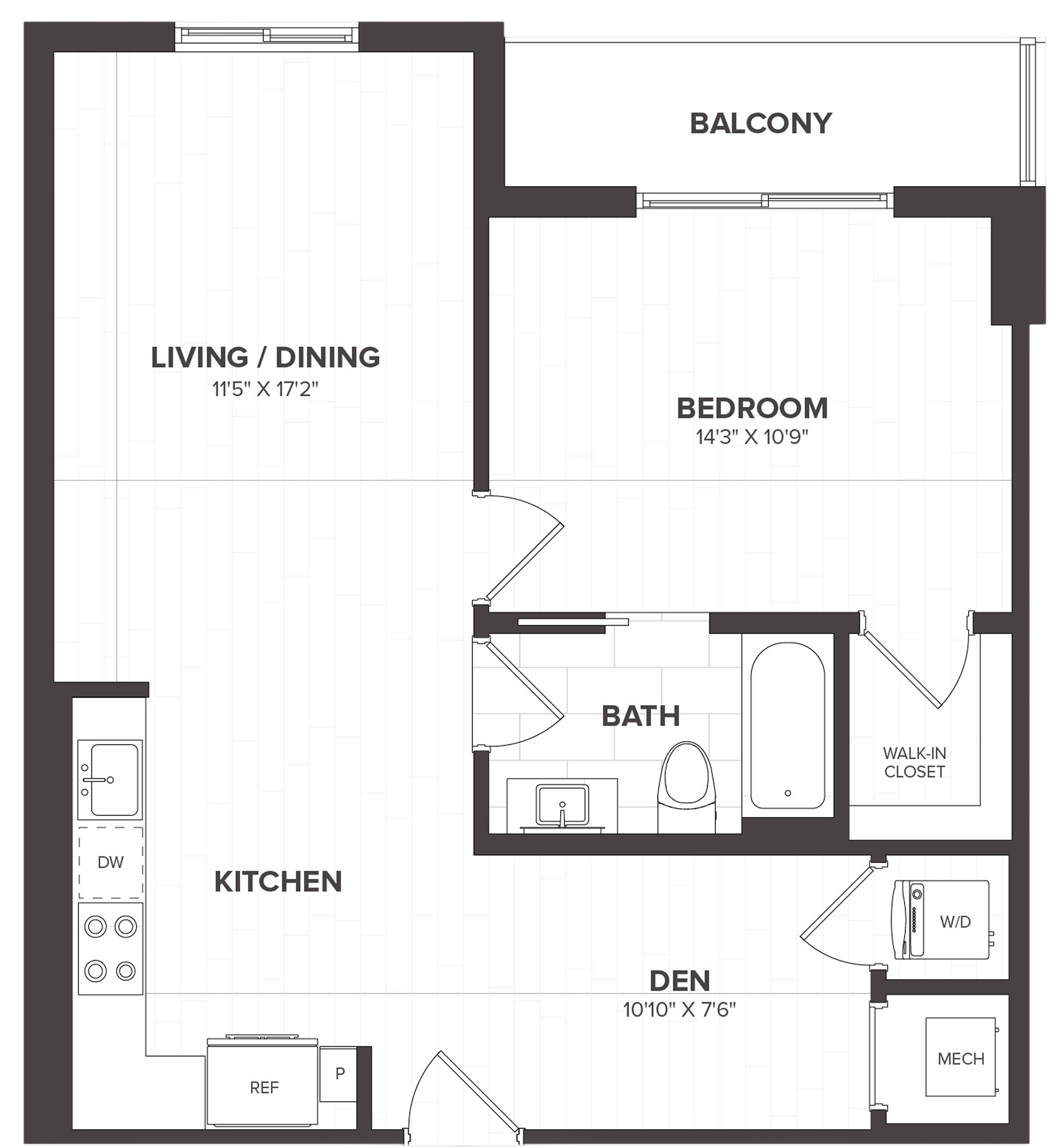 1 Bed/1 Bath-A11 floor plan