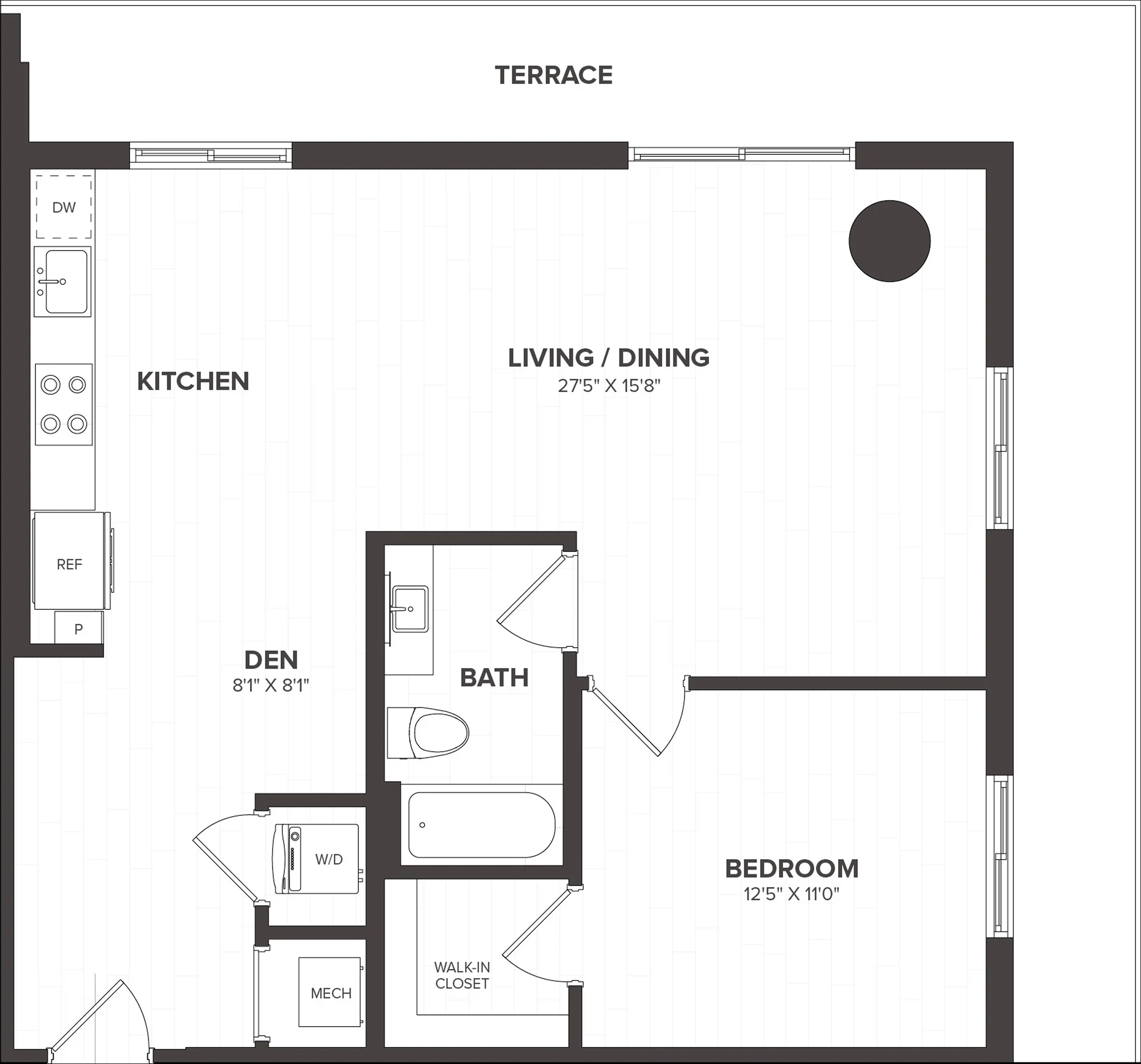1 Bed/1 Bath-A2 floor plan
