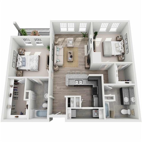 2 Bedroom Apartment – 1660 Peachtree St, NE #1302, Atlanta, GA