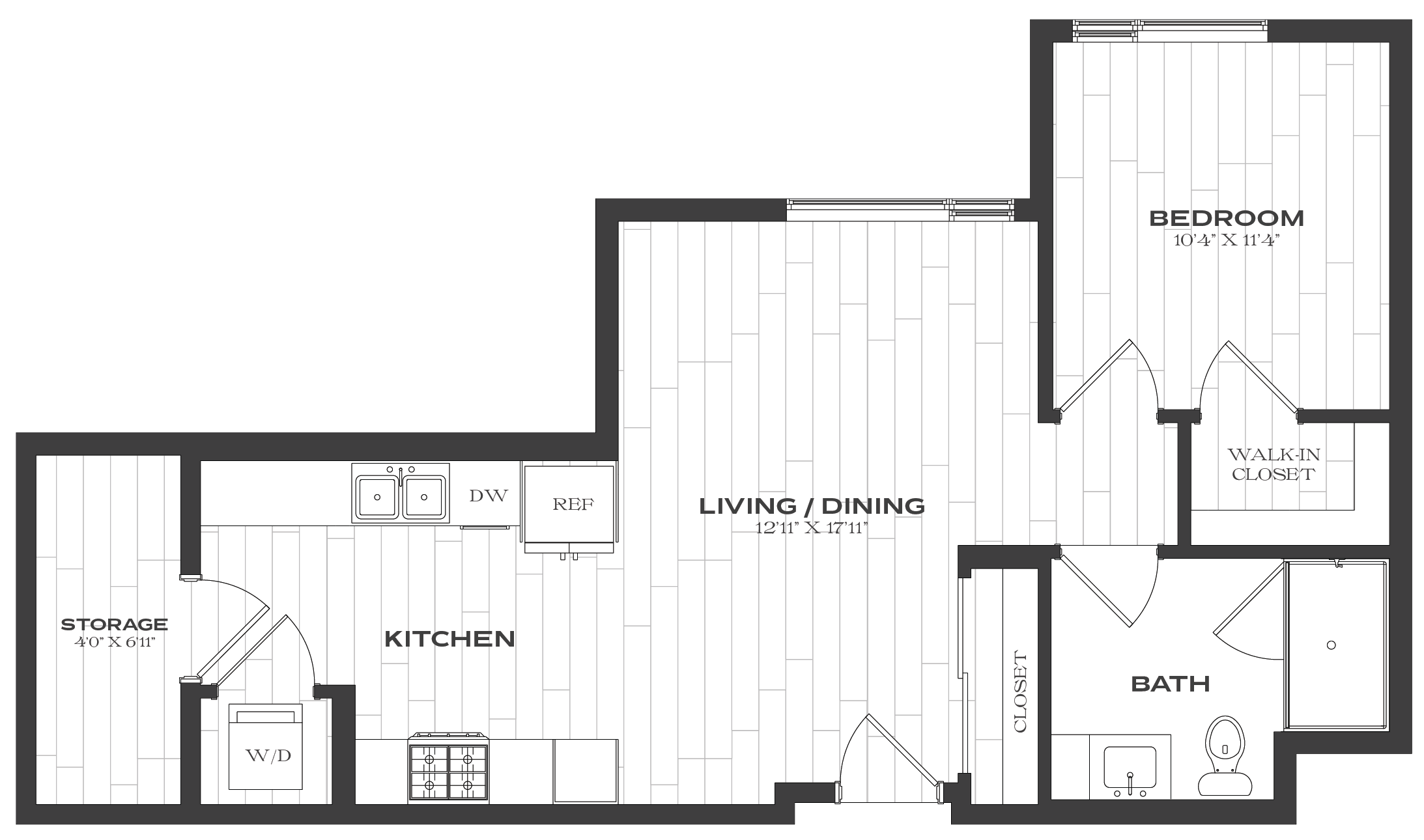 1 Bed/1 Bath-A4 floor plan