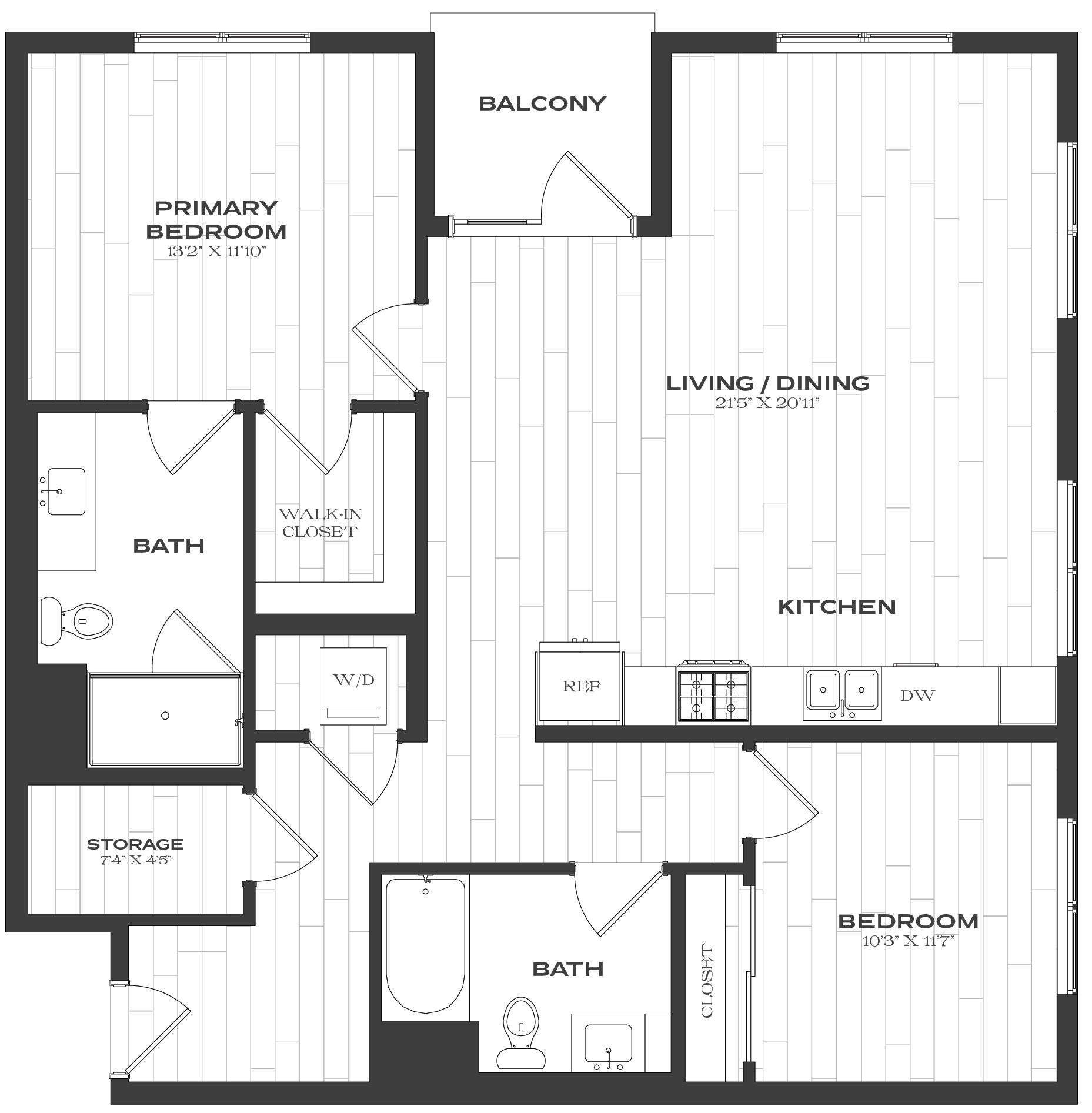 2 Bed/2 Bath-B4d floor plan