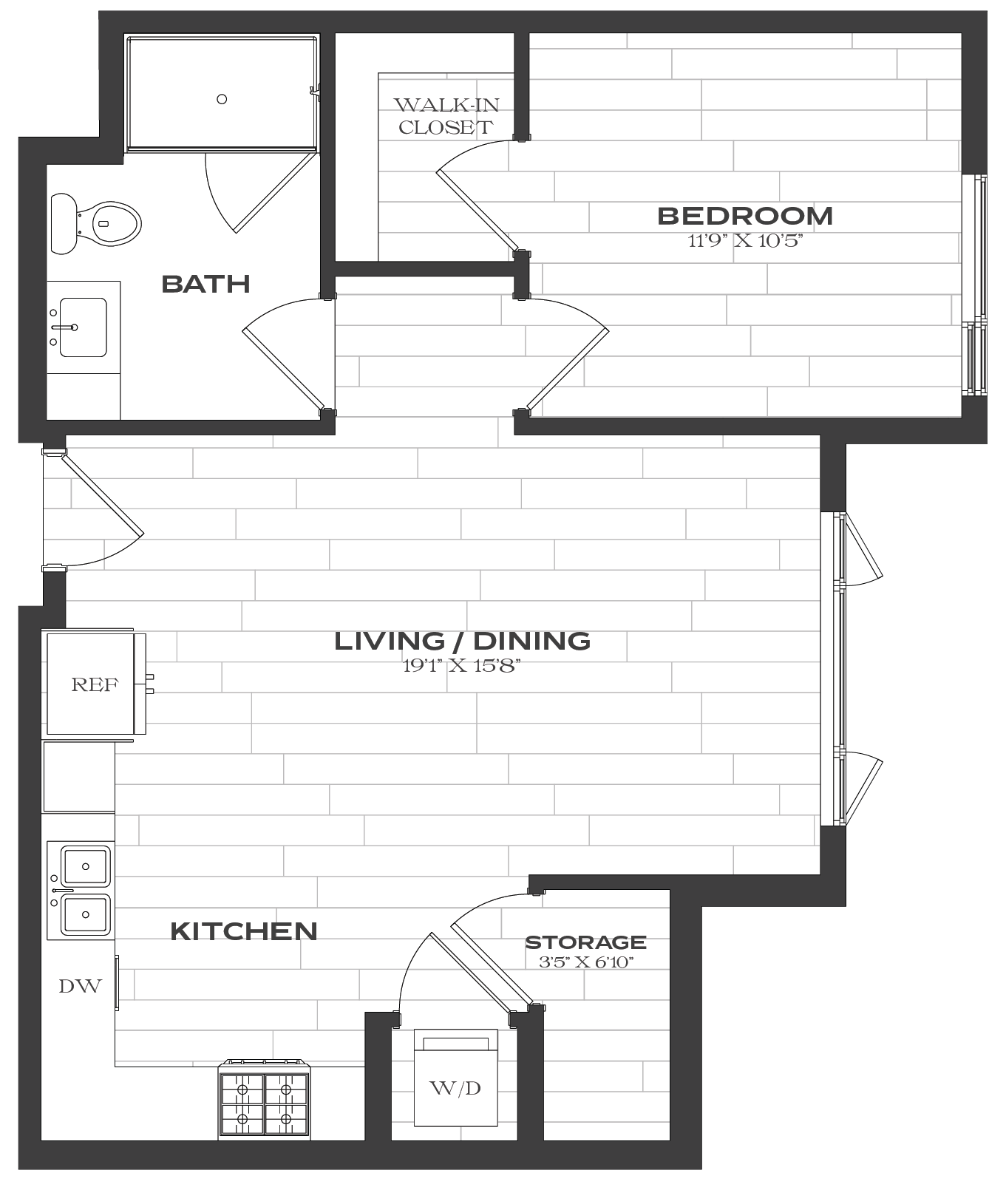 1 Bed/1 Bath-A2 floor plan