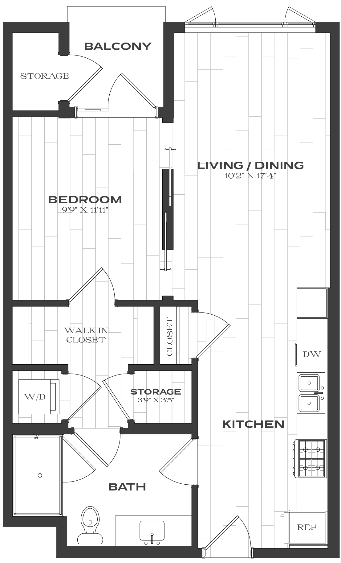 1 Bed/1 Bath-A3 floor plan