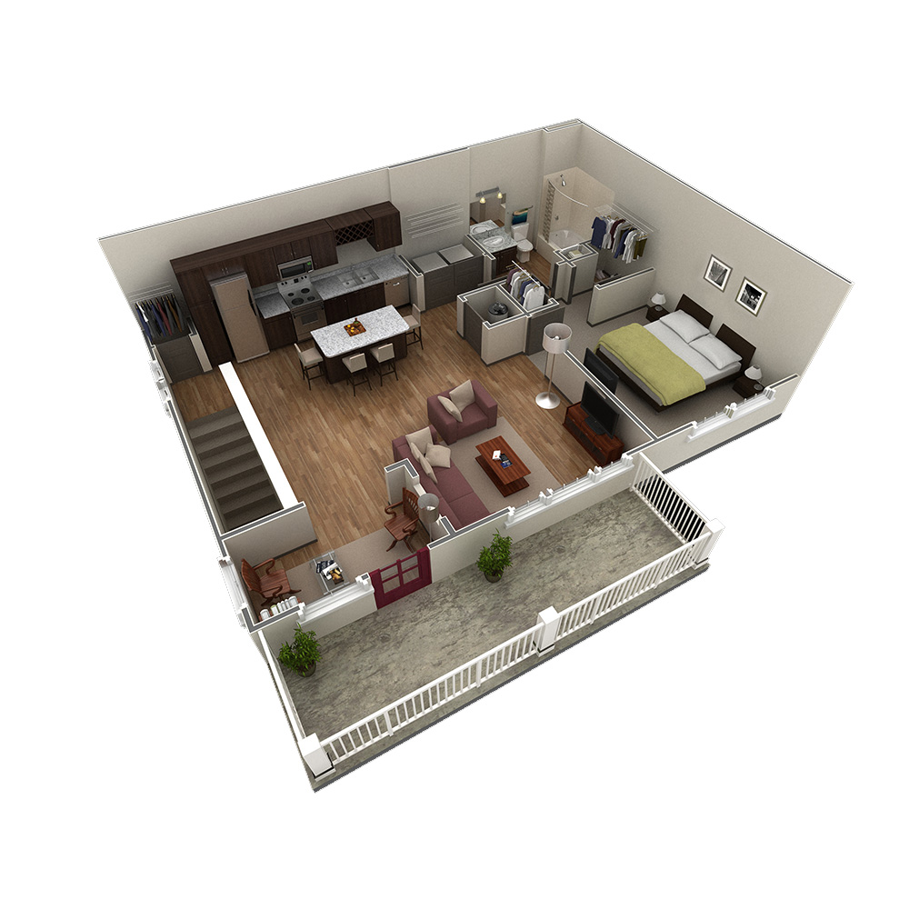 1 BR Grand Overlook floor plan
