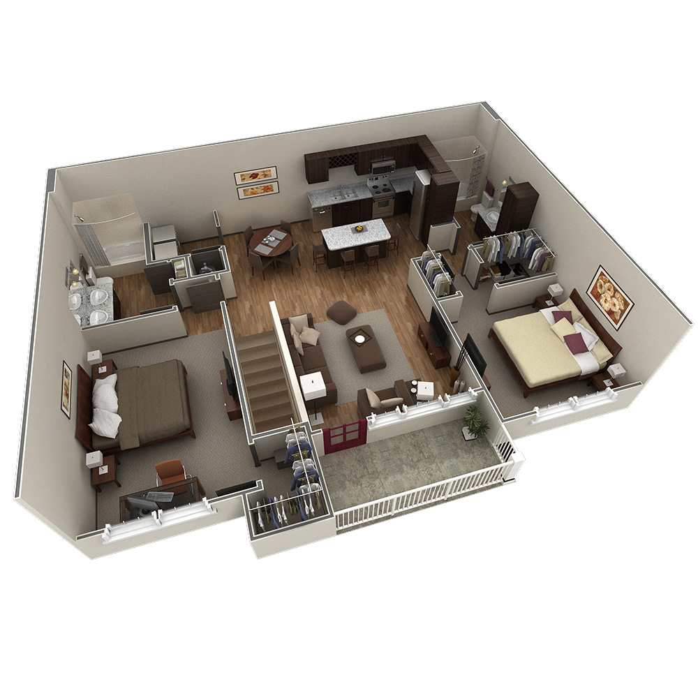 2 BR Grand Overlook floor plan