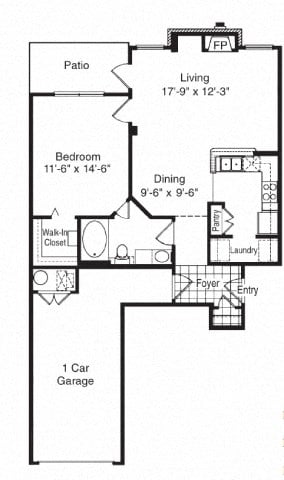 A1 Renovated Attached Garage Included floor plan