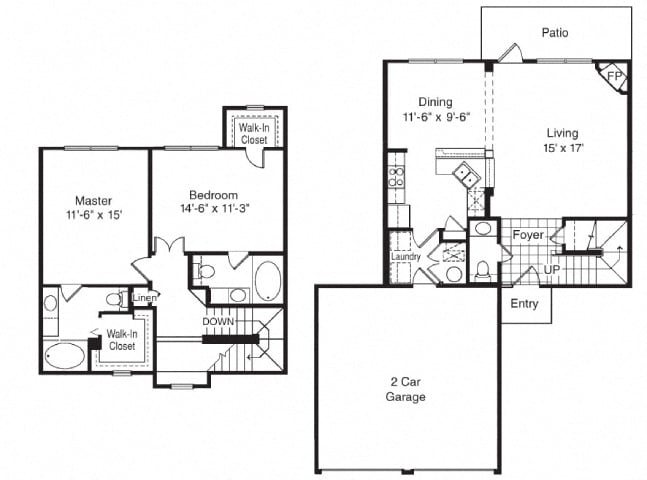 TH3  Attached Garage Included floor plan