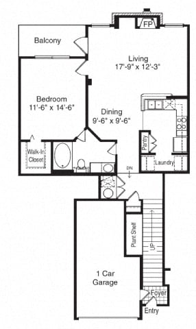 A1 1  Attached Garage Included floor plan
