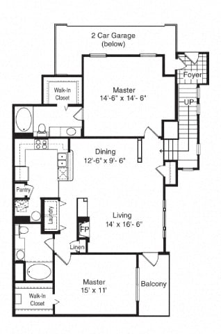 B2  Attached Garage Included floor plan