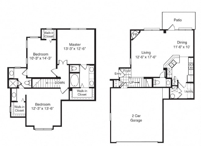 TH4  Attached Garage Included floor plan