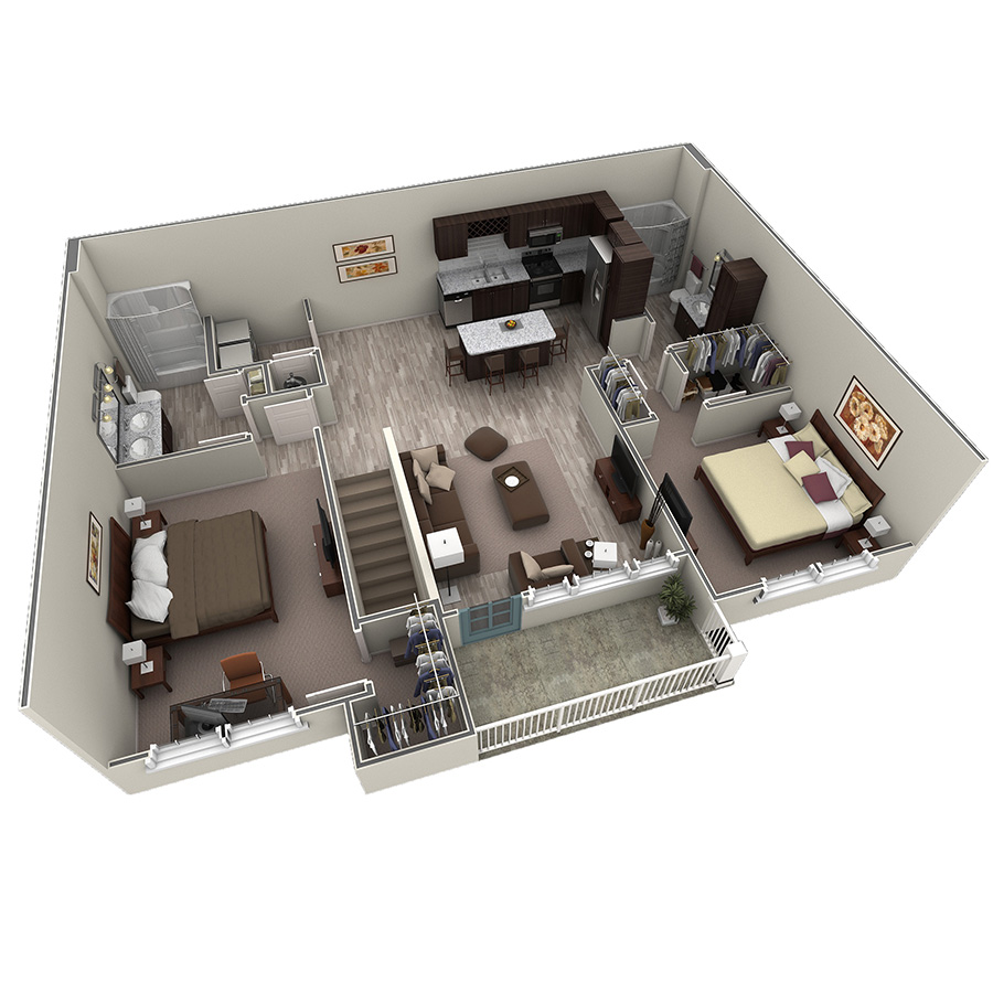 2 BR Grand Overlook floor plan