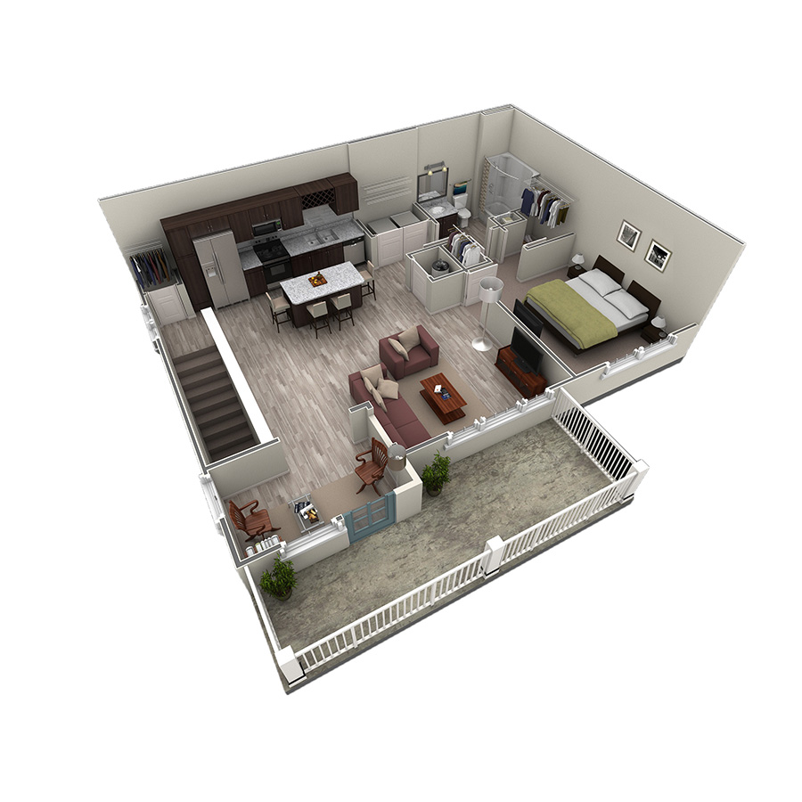 1 BR Grand Overlook floor plan