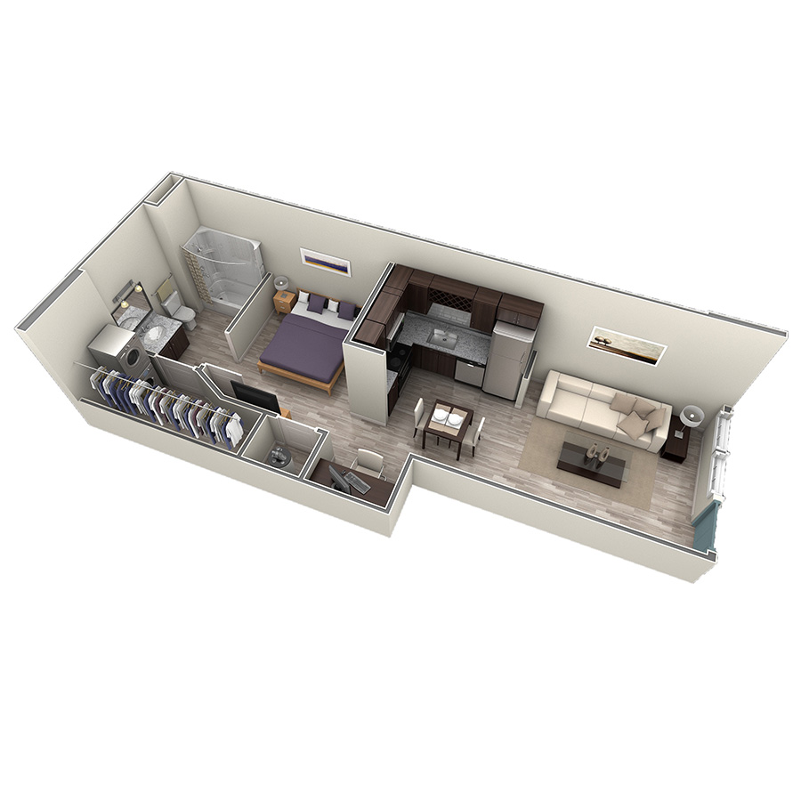 Studio Grand Courtyard floor plan