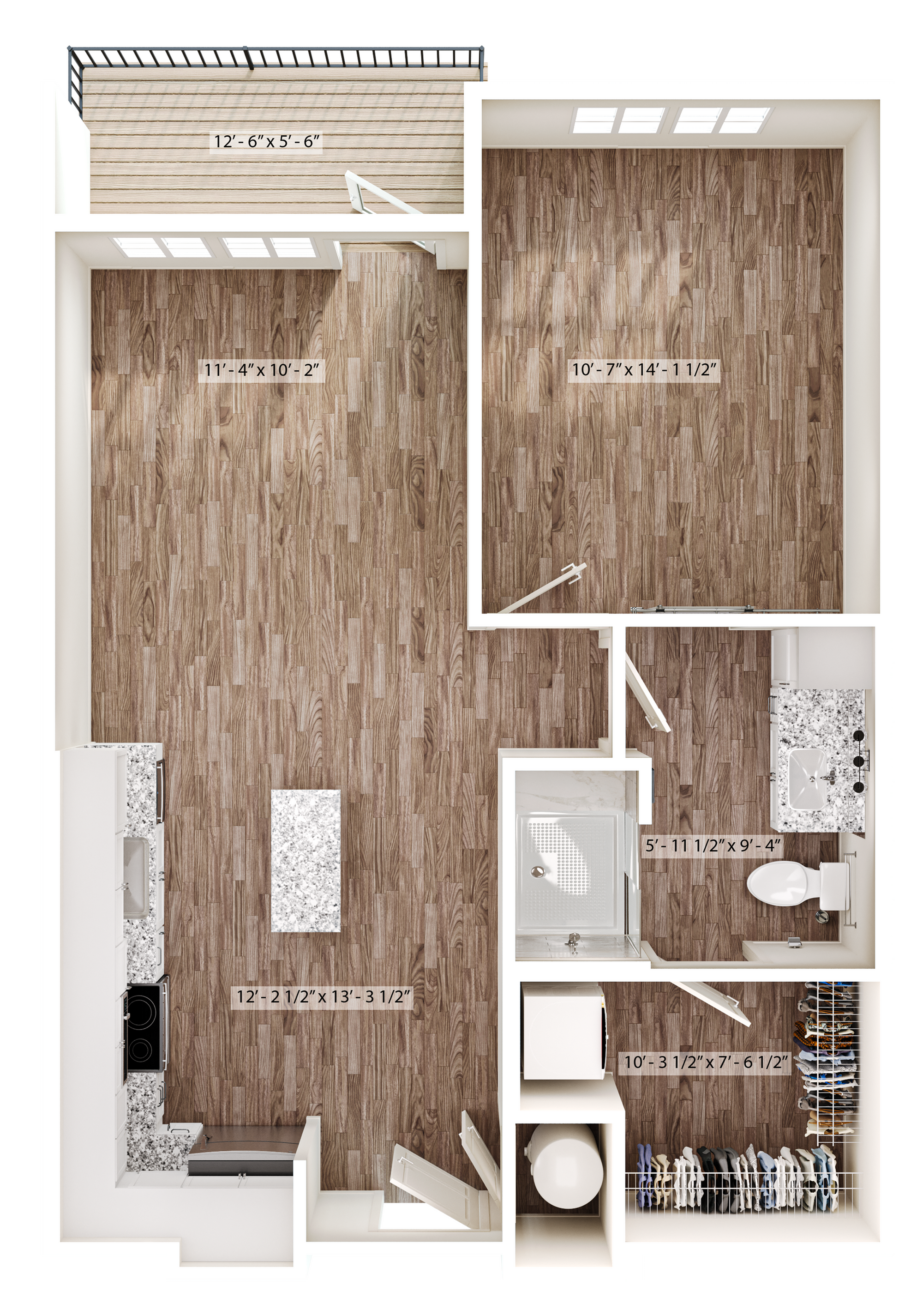 1/1 Buoy floor plan
