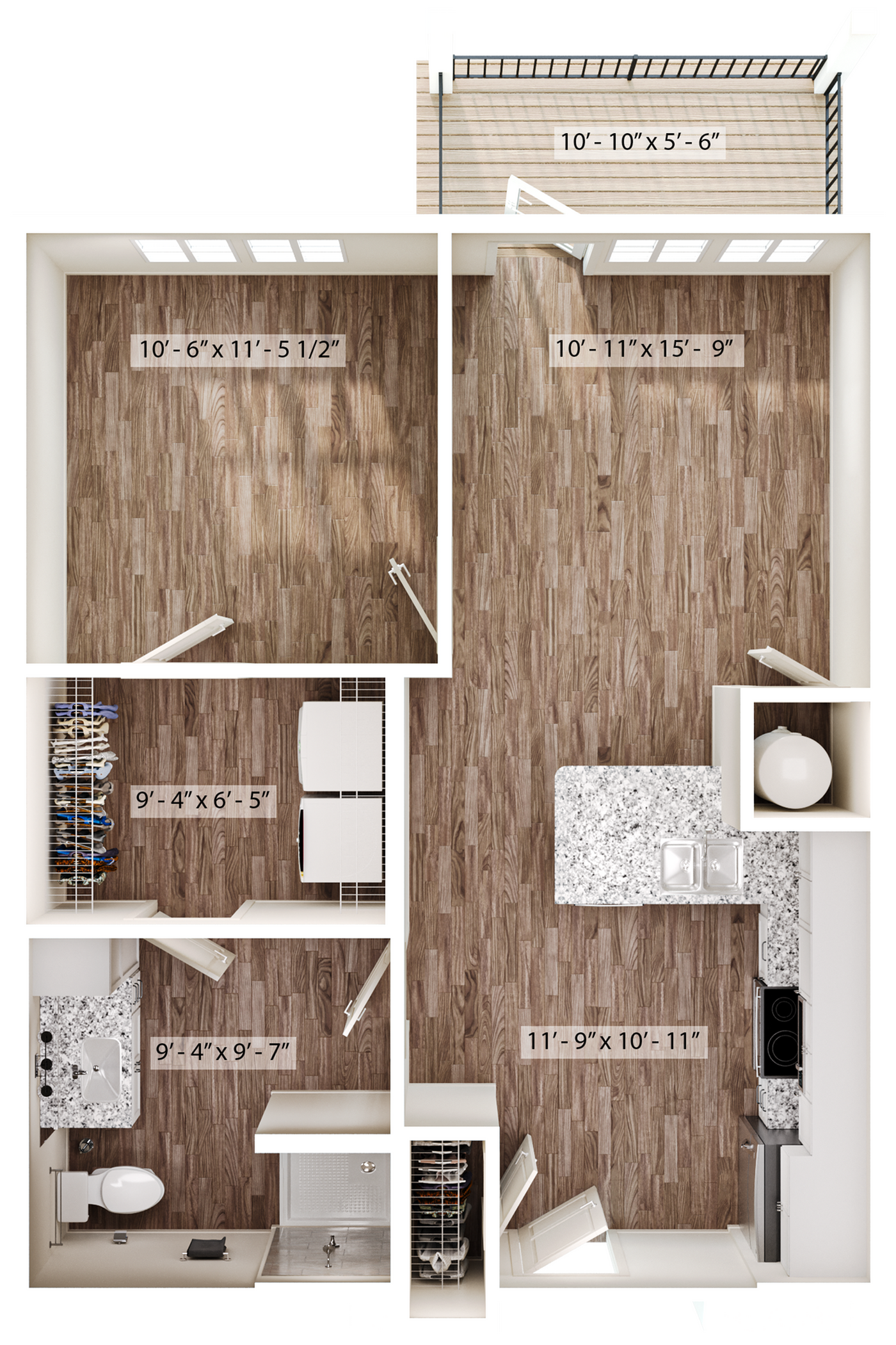 1/1 Dock floor plan