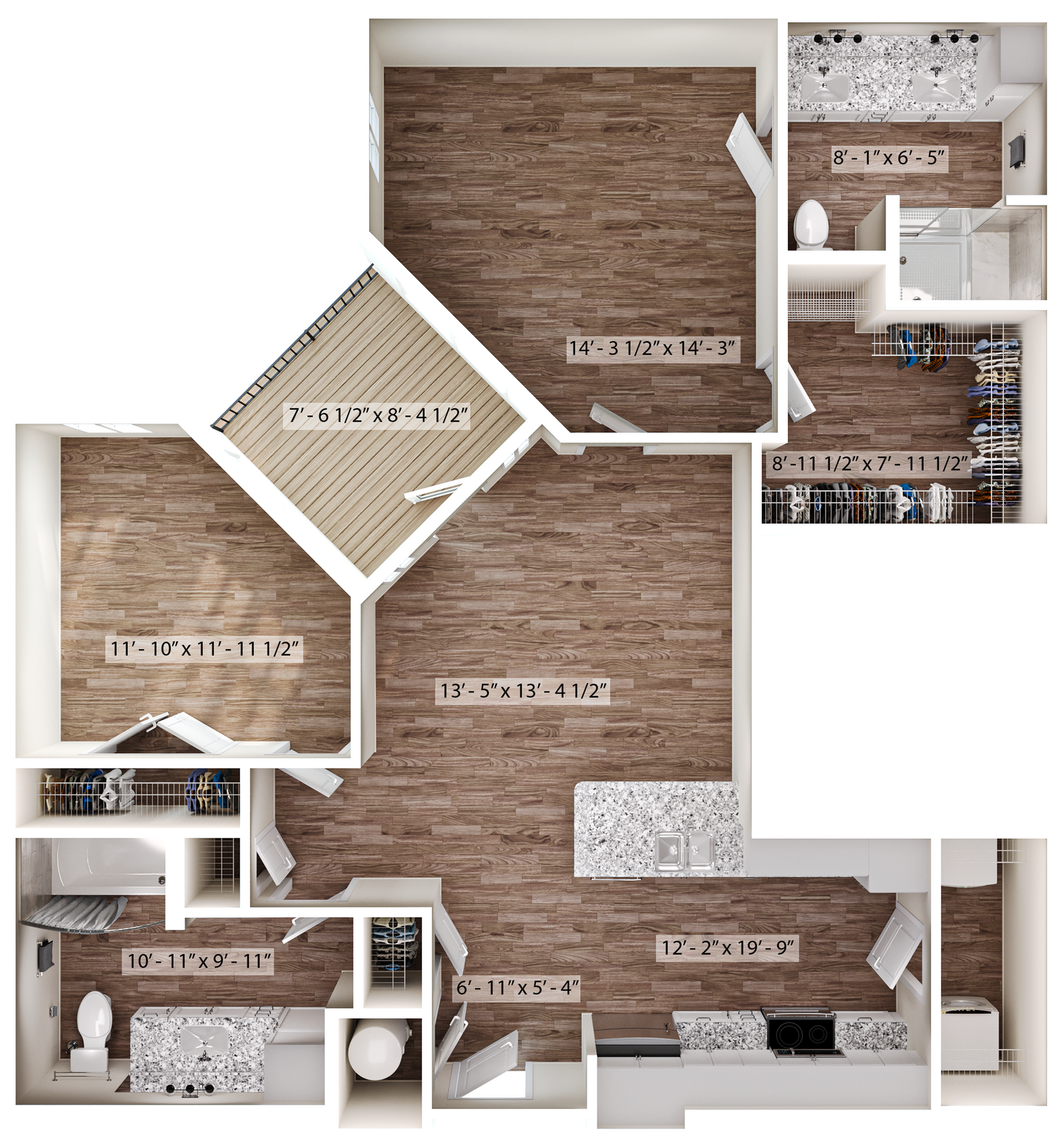 2/2 Inlet floor plan