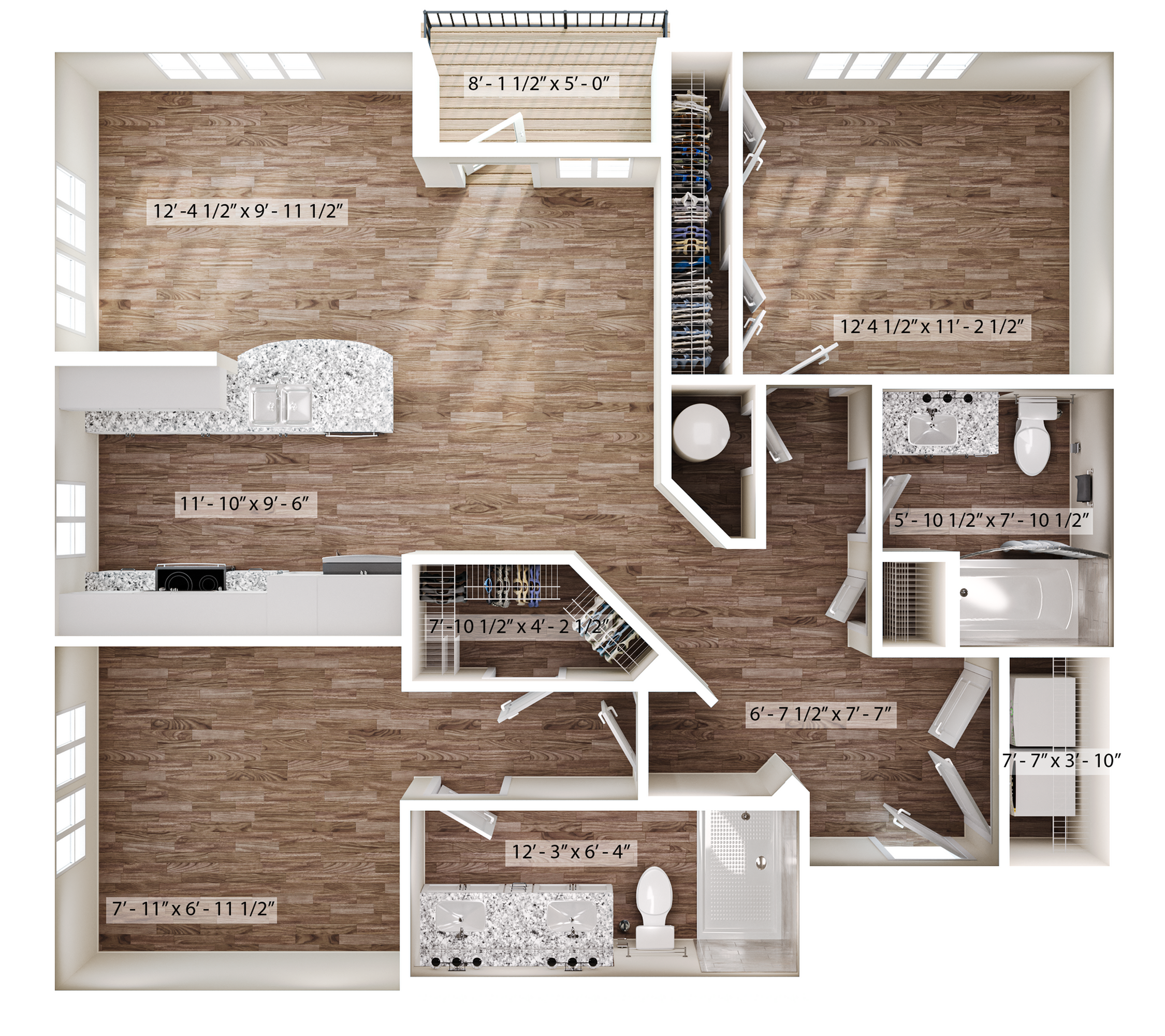 2/2 Tide floor plan