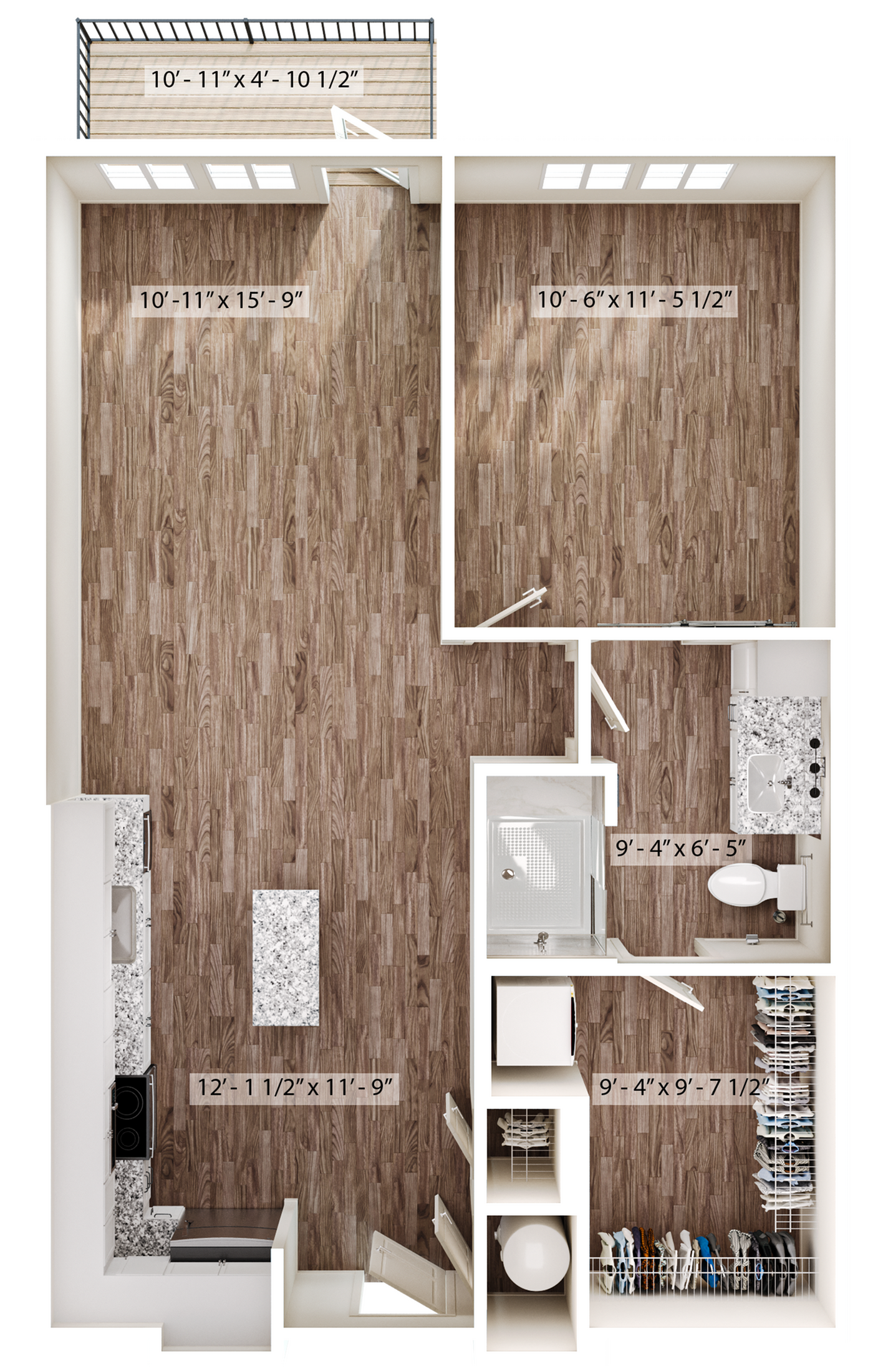 1/1Sunfish floor plan