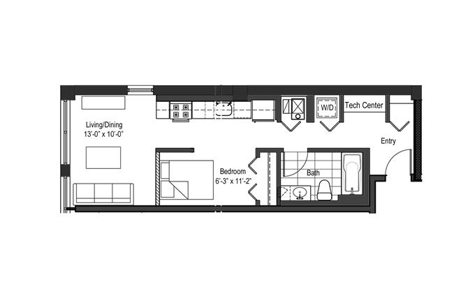 Unit 222 floor plan