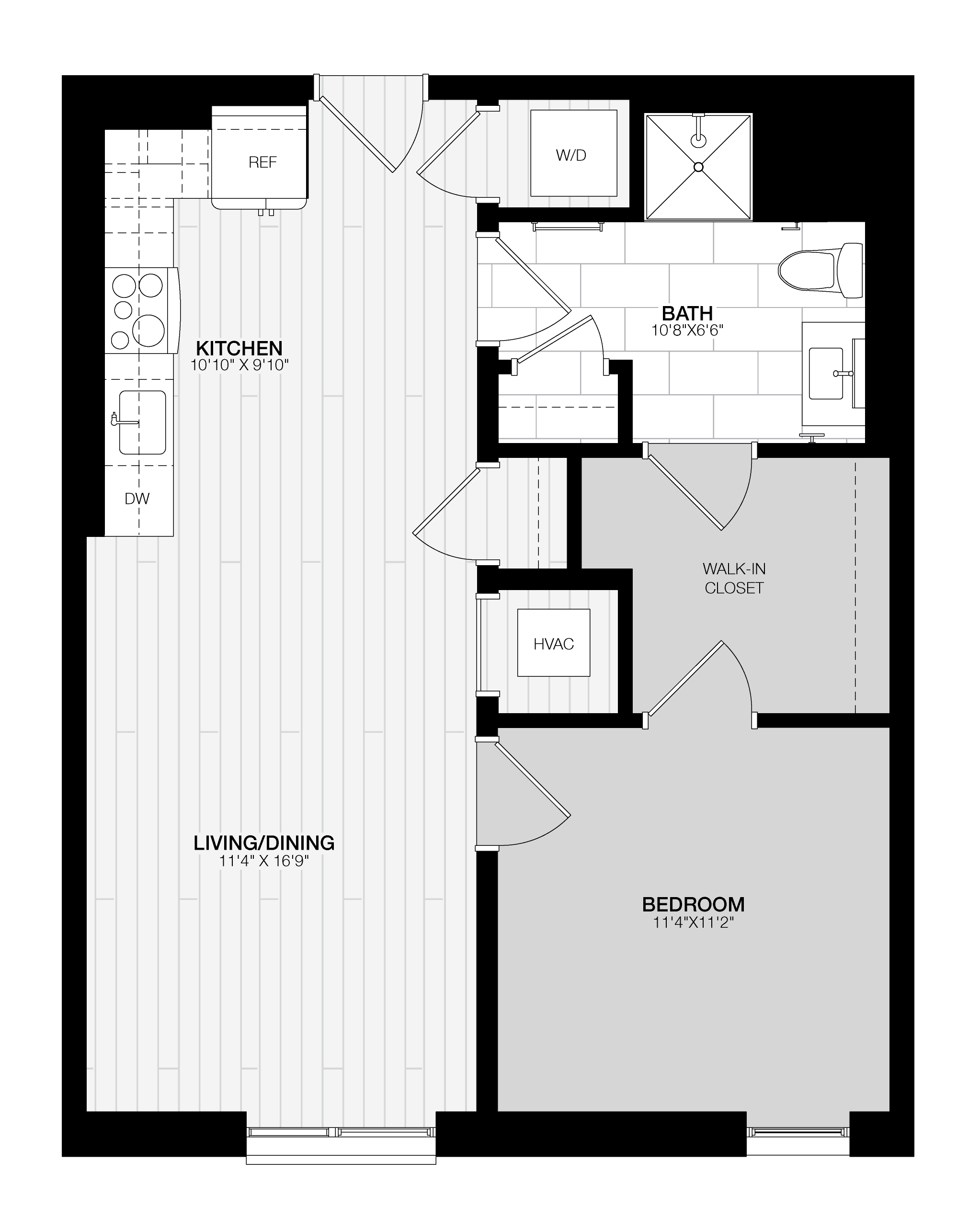 1 Bed/1 Bath-C1 floor plan