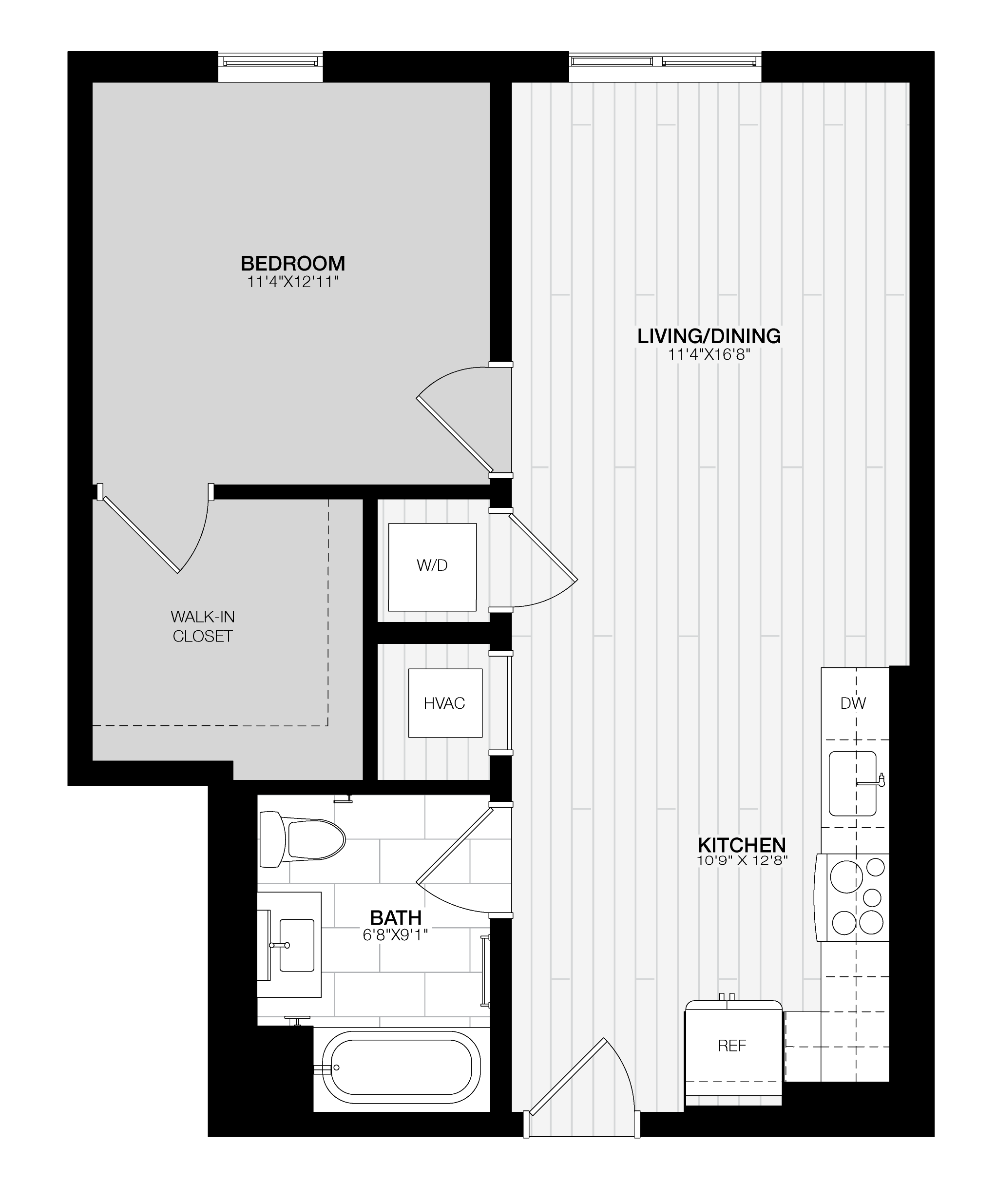 1 Bed/1 Bath-C2 floor plan