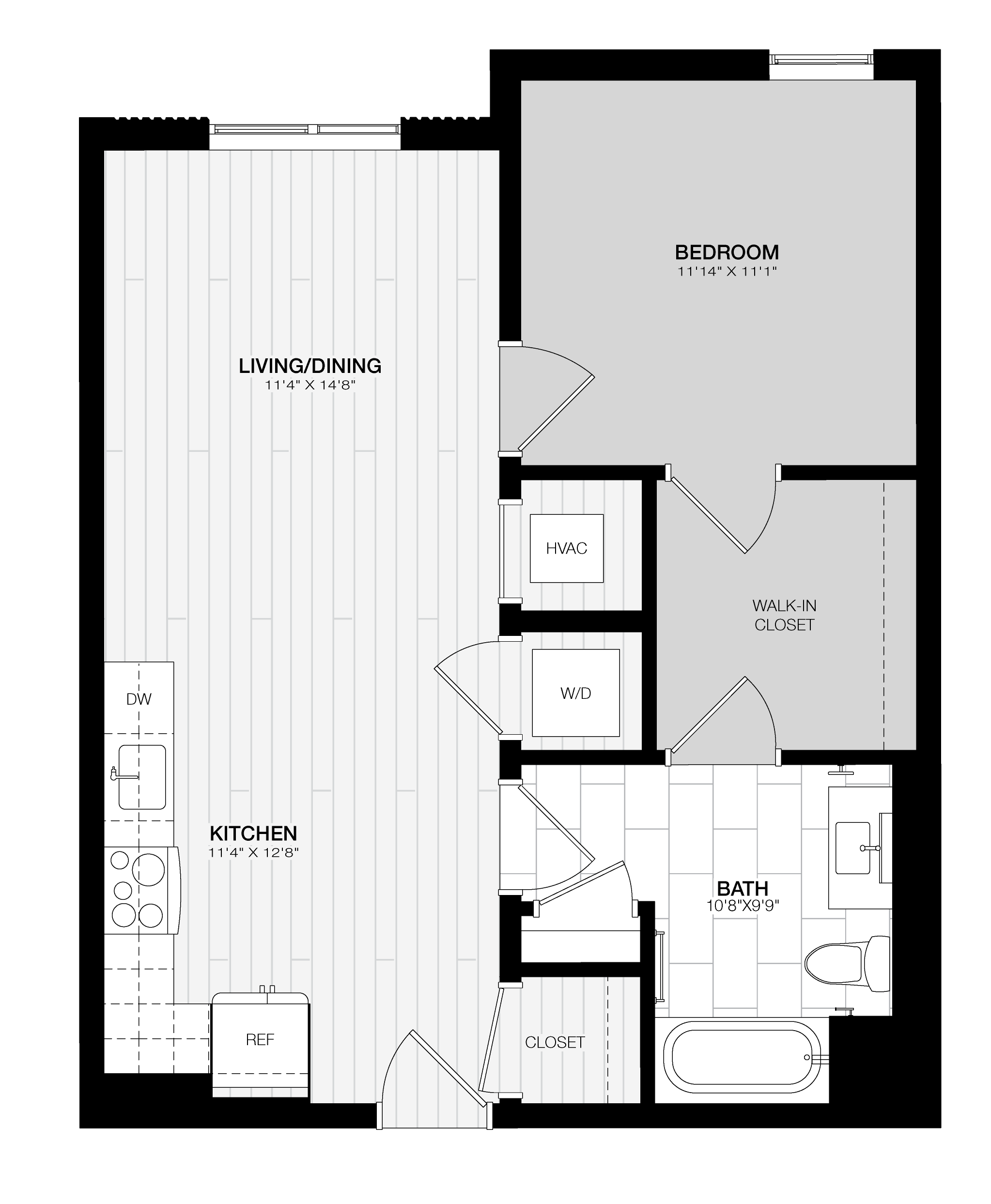 1 Bed/1 Bath-C5 floor plan