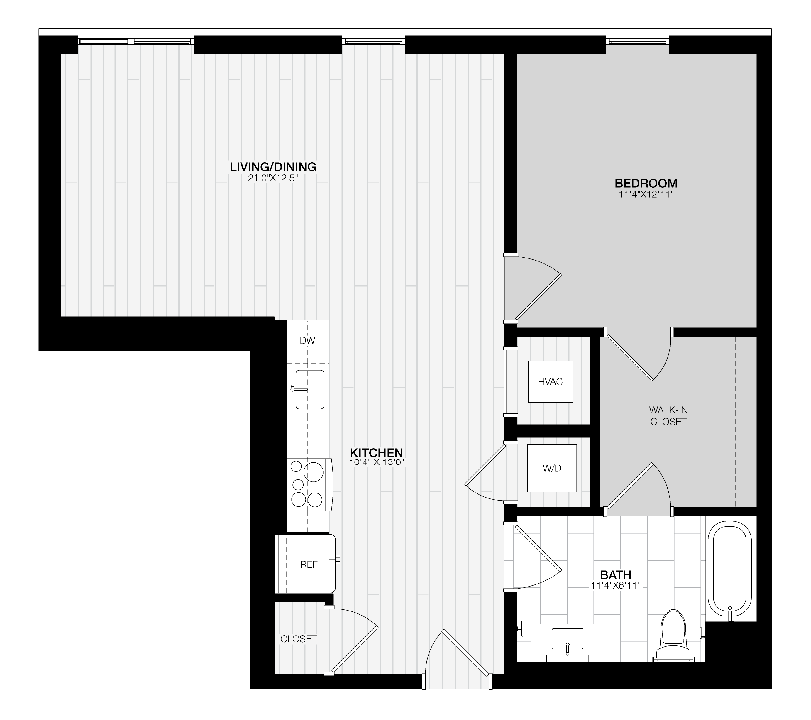 1 Bed/1 Bath-C3 floor plan