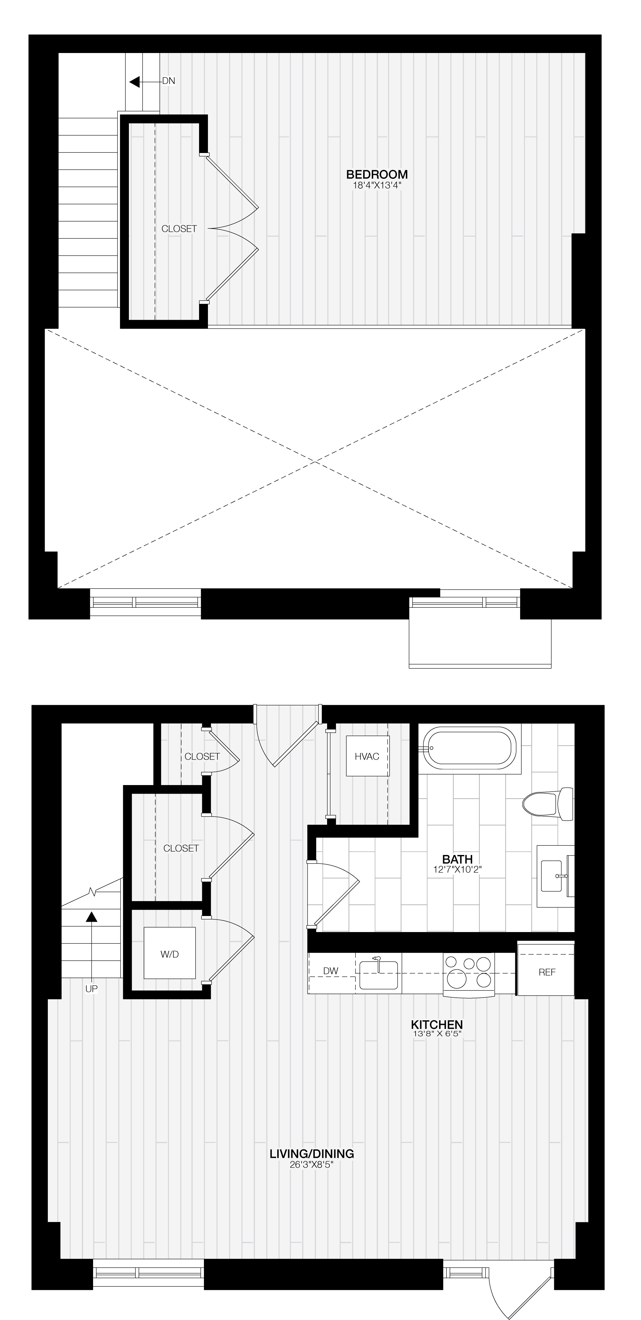 1 Bed/1 Bath Loft-C1-G floor plan