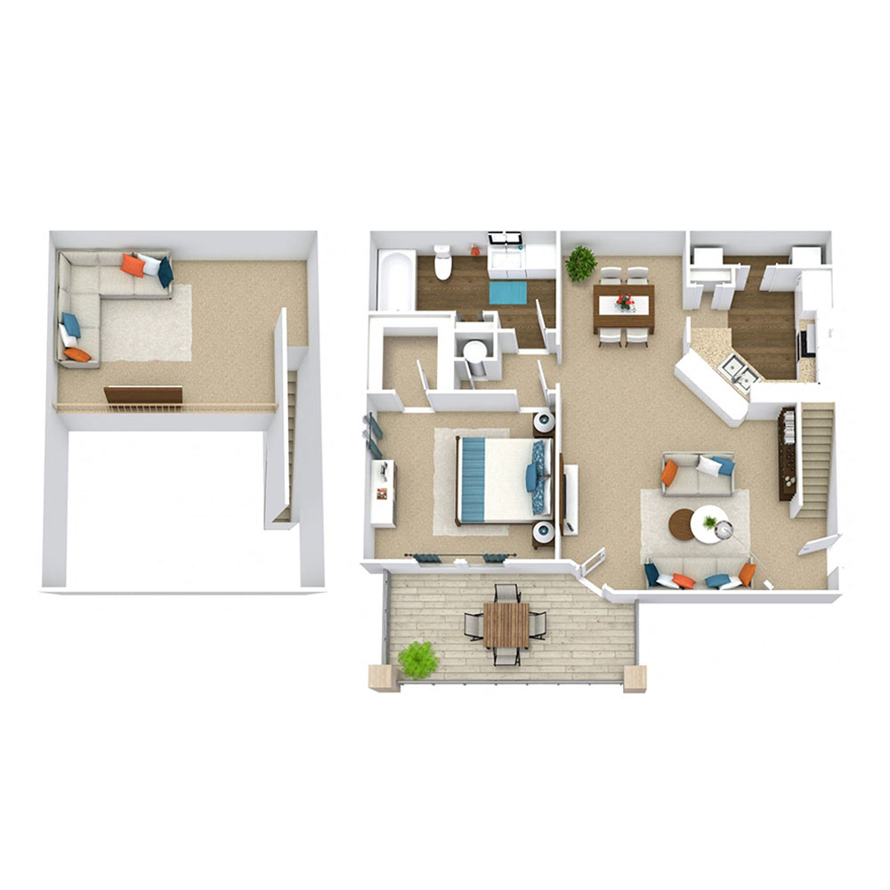 The Palm W/ Loft floor plan