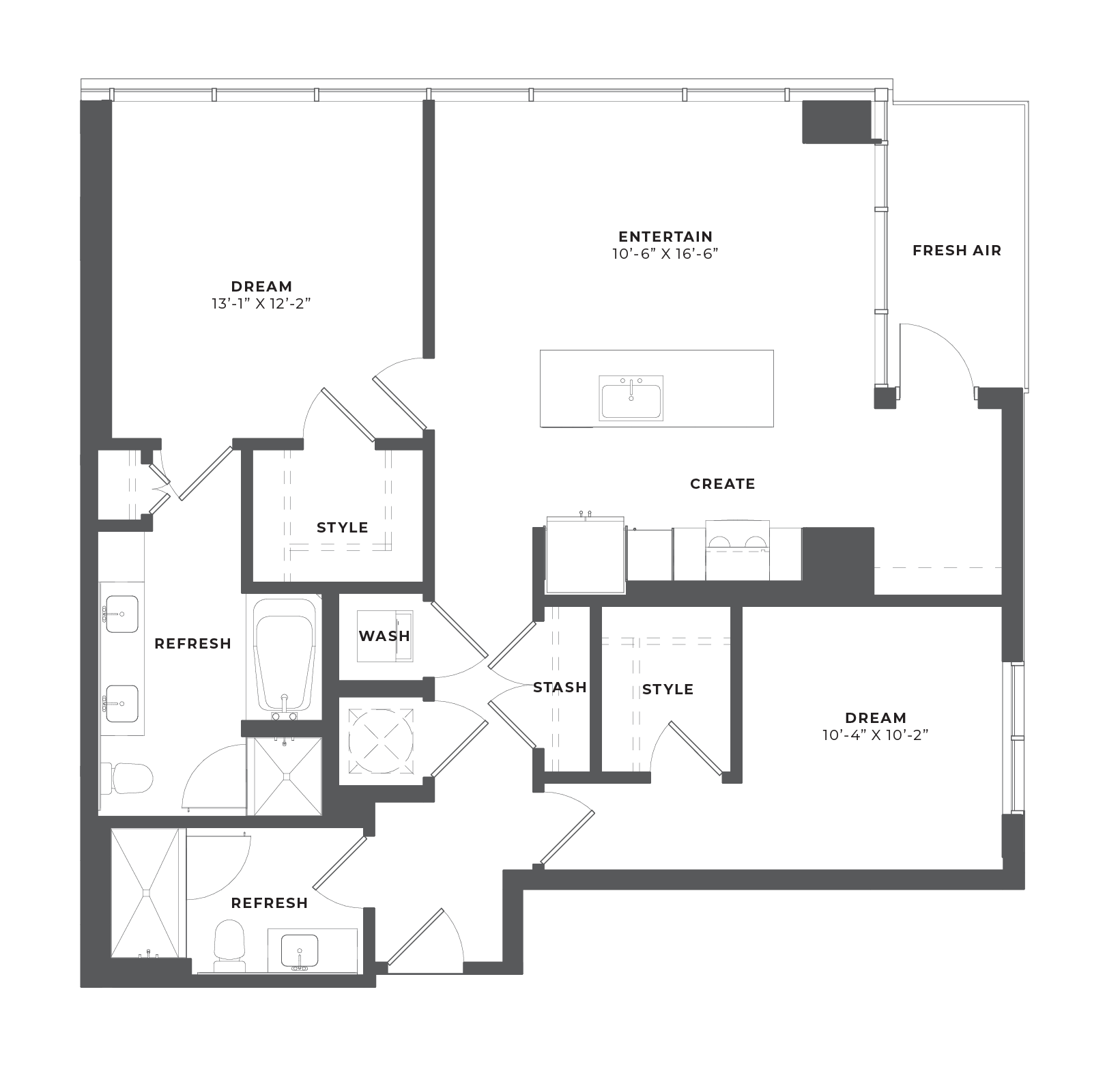 2 Bed/2 Bath-BH2 floor plan