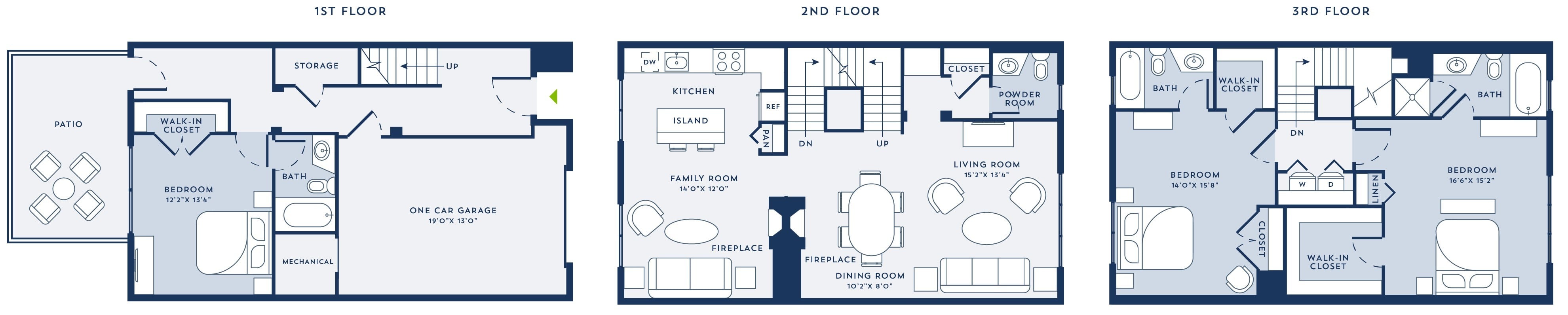 3 Bed/3.5 Bath-Townhouse-TH4537 floor plan
