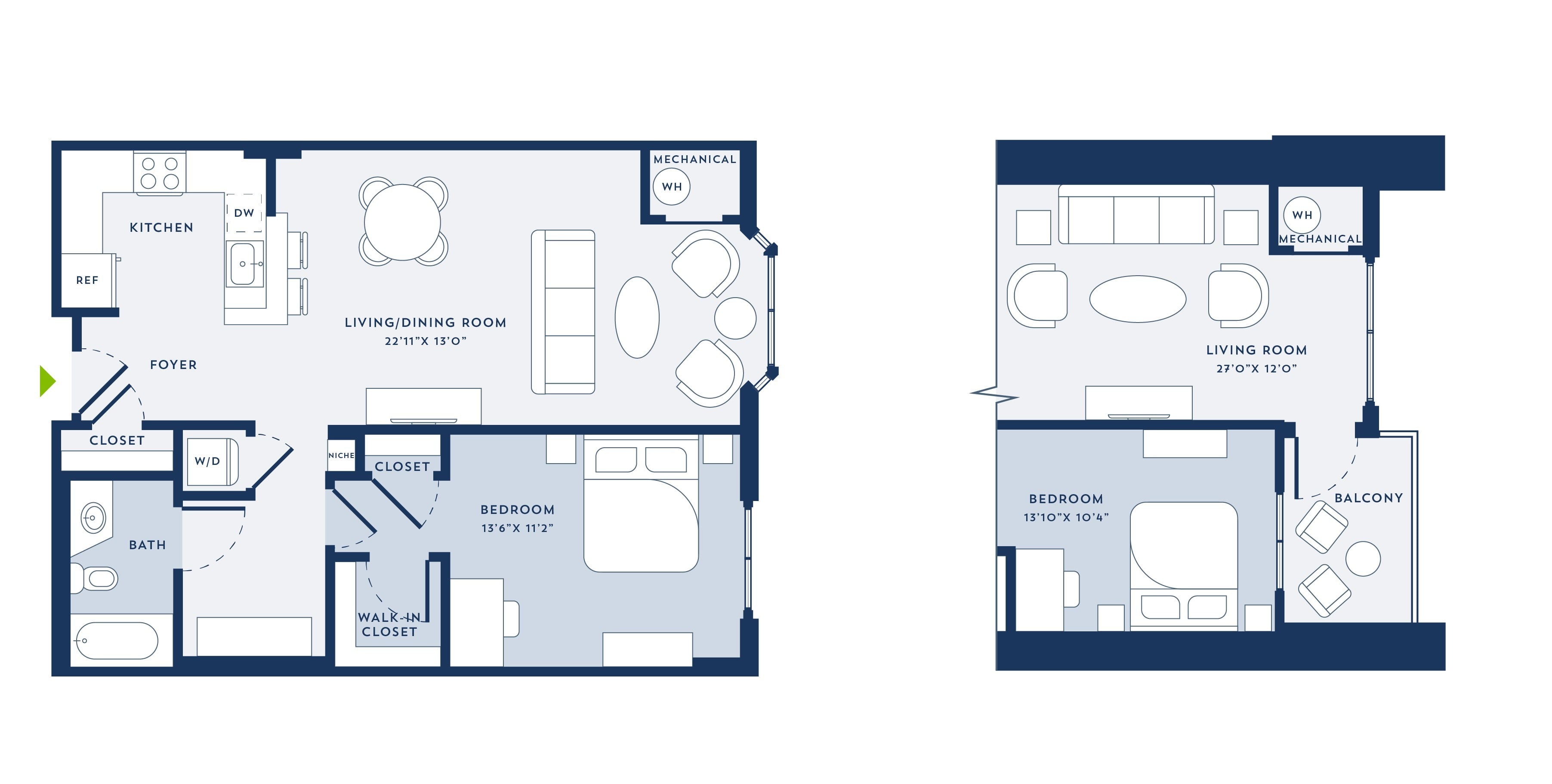 1 Bed/1 Bath-B5 floor plan