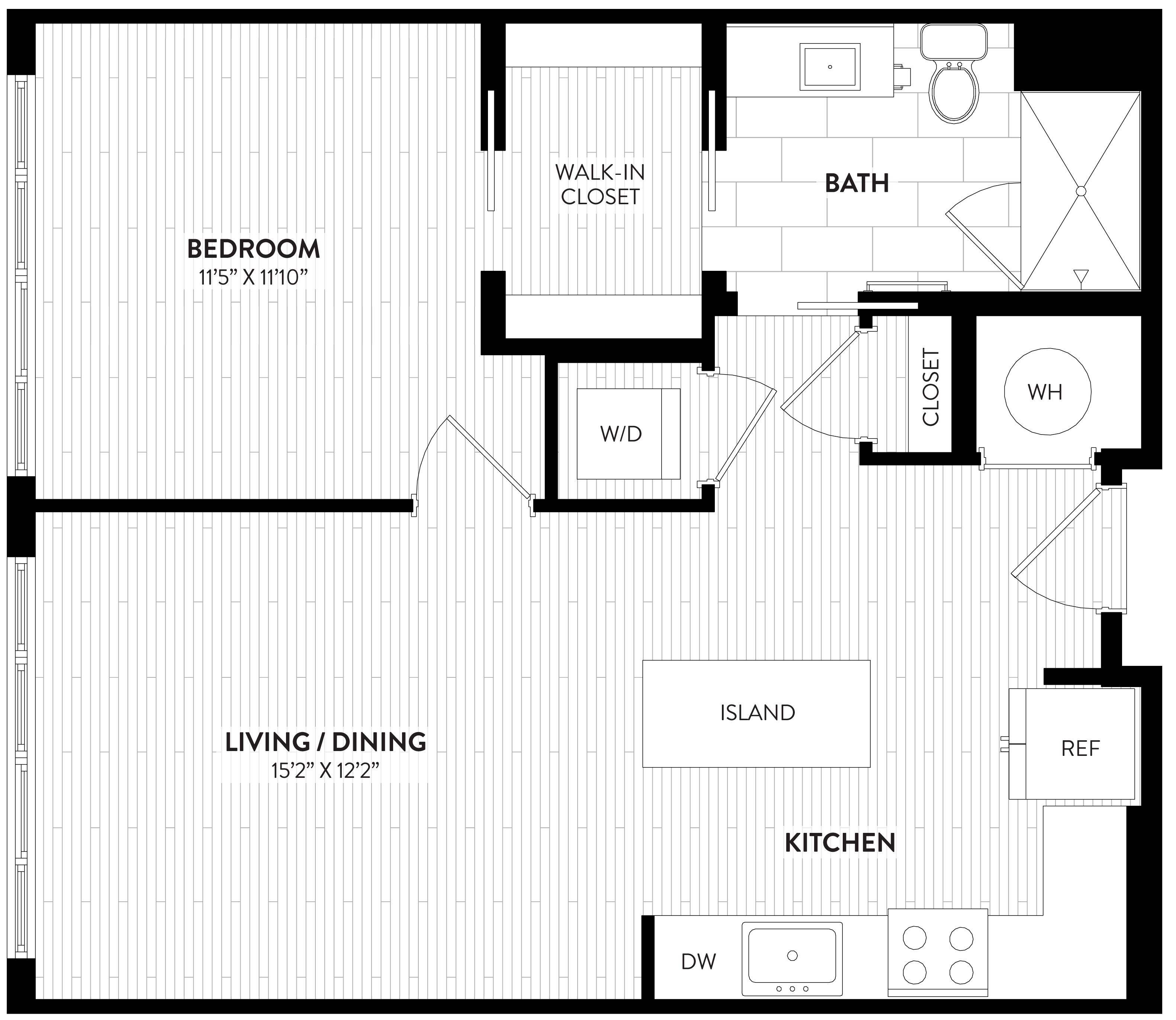 PH03 - 1 Bed_1 Bath floor plan