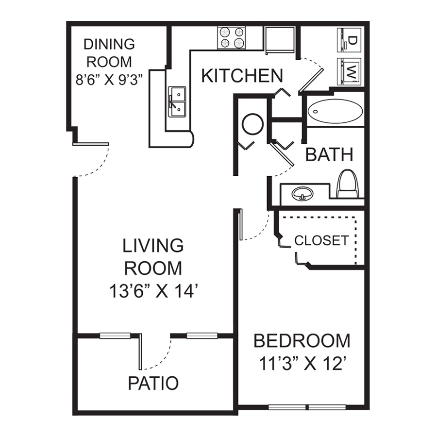 A1RB floor plan