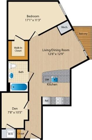 Style C4 Den floor plan