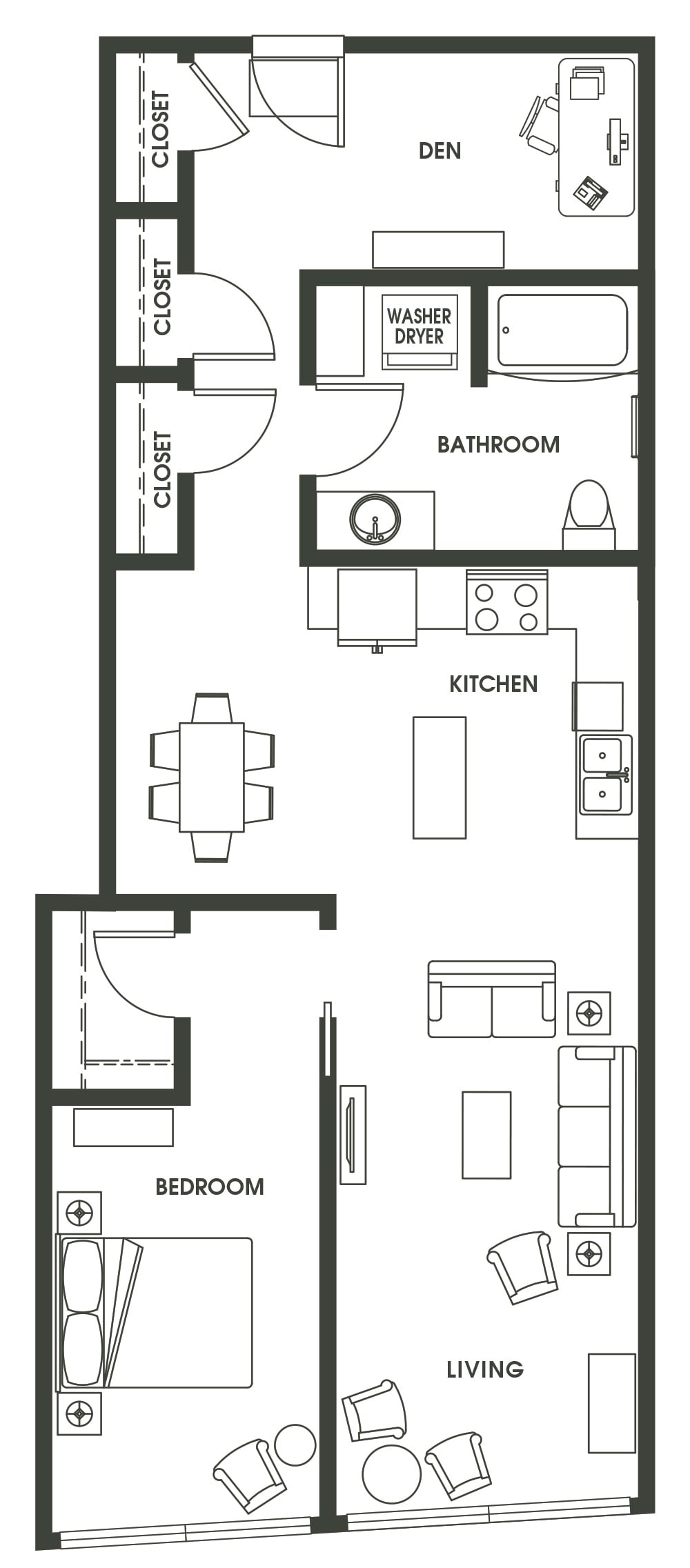 1 Bed + Den A9 floor plan