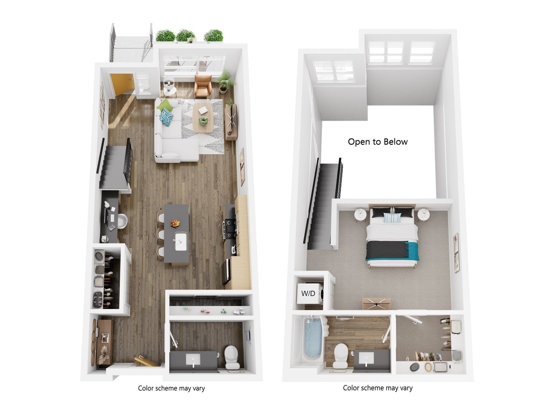 One Bed One Half Bath C 1 floor plan