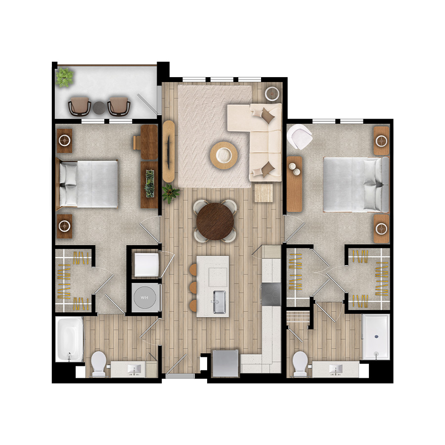 B1 - 2x2 floor plan