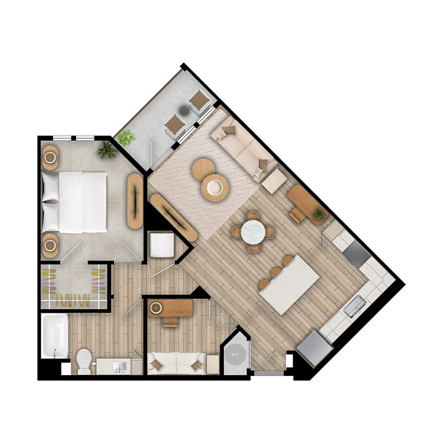 A3 - 1x1 floor plan