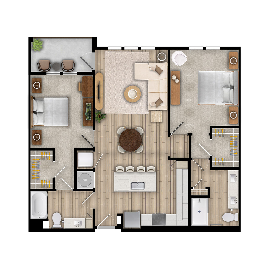 B2 - 2x2 floor plan