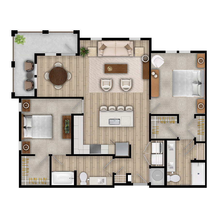 B3 - 2x2 floor plan