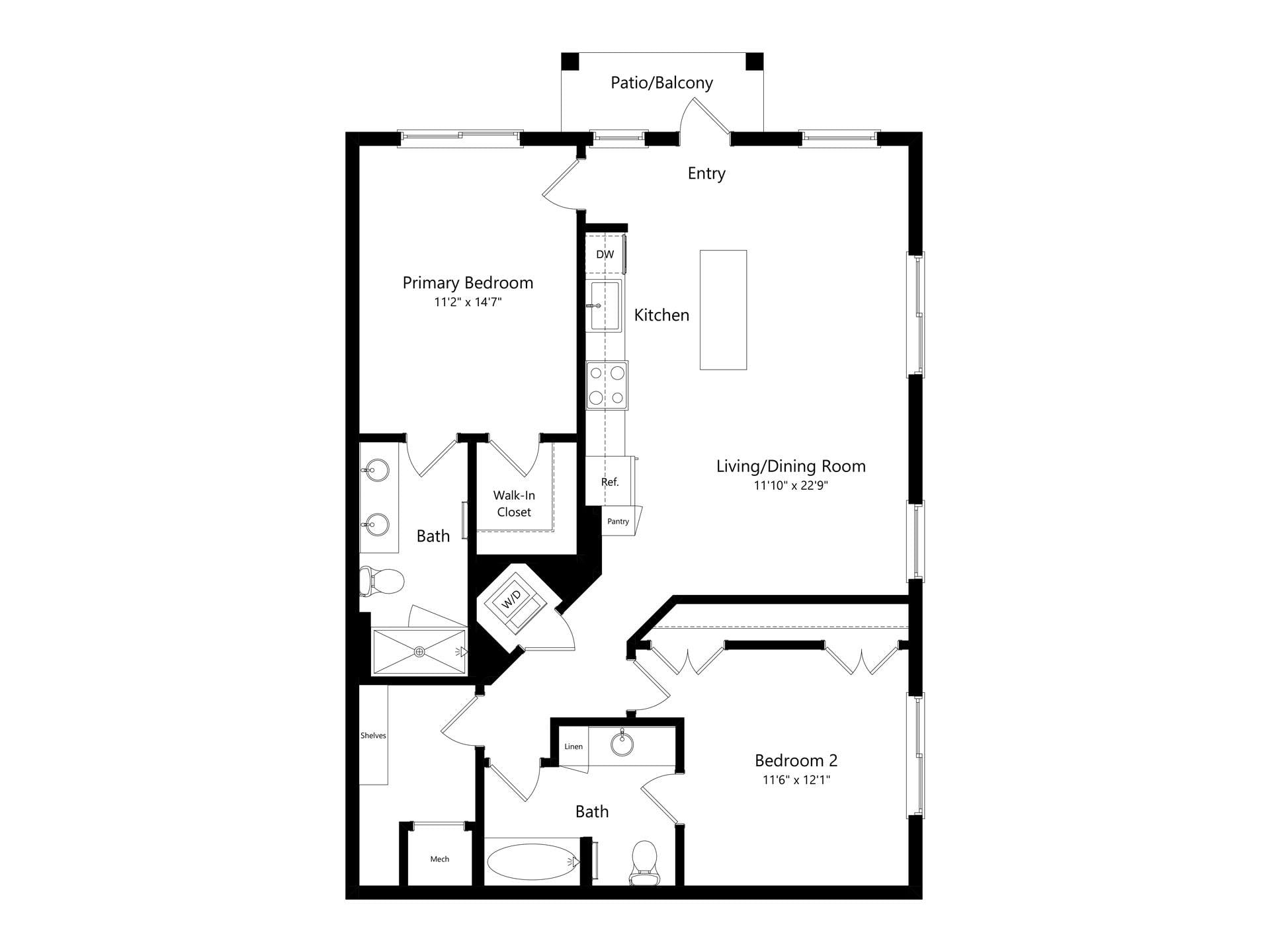 B2 ANSI BSMT floor plan