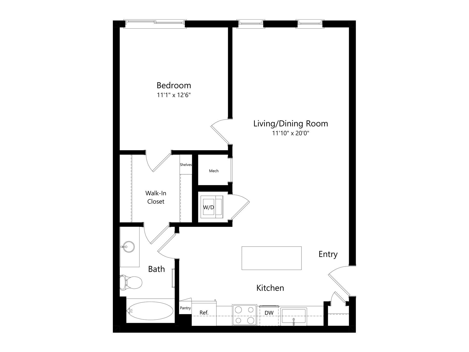 A4 Essential floor plan