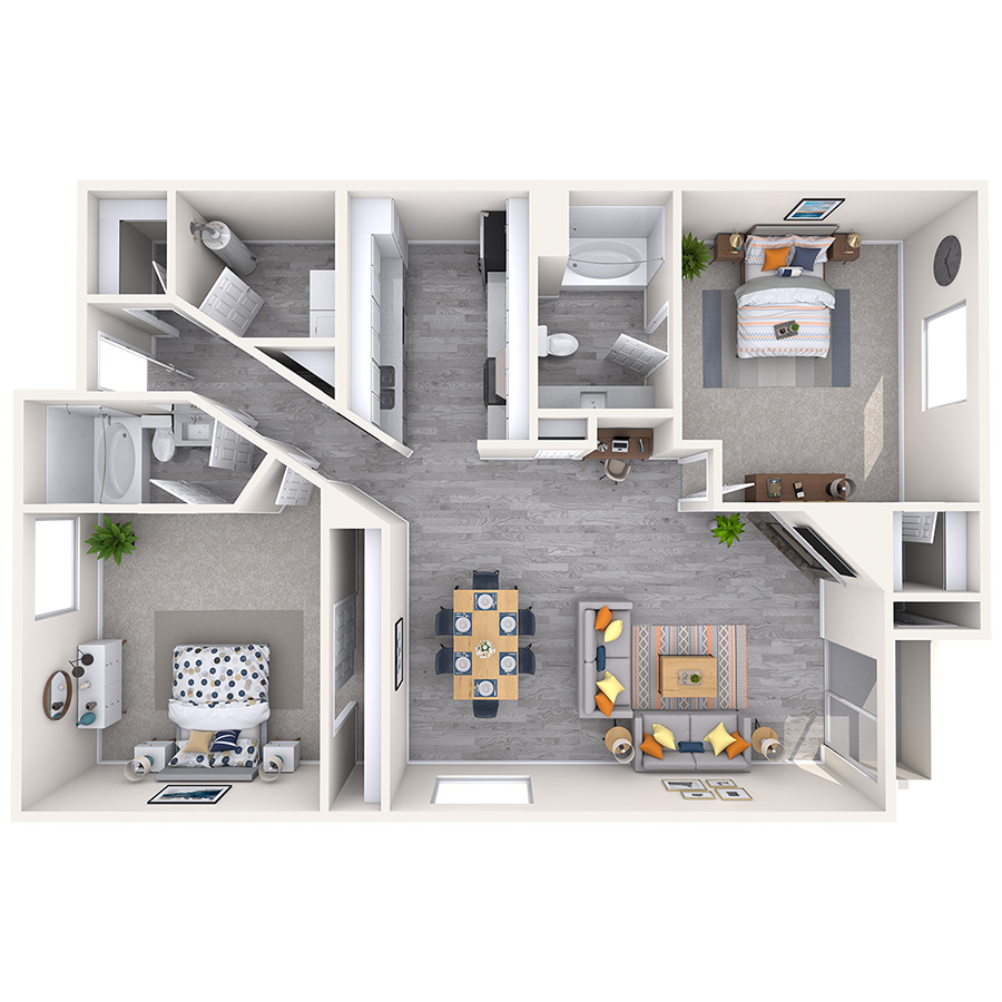 2x2SR floor plan