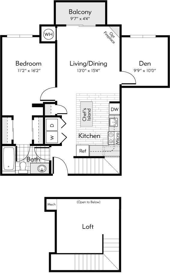 Burlington Loft floor plan