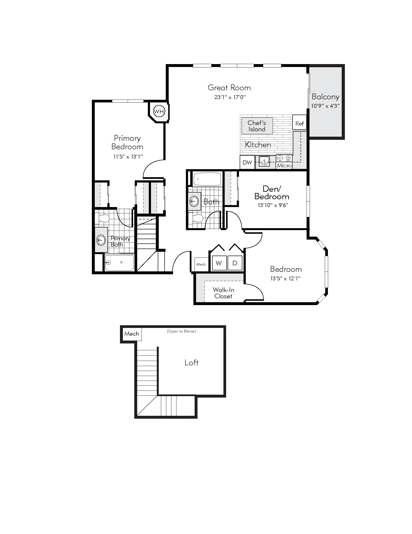 Arlington Loft II floor plan