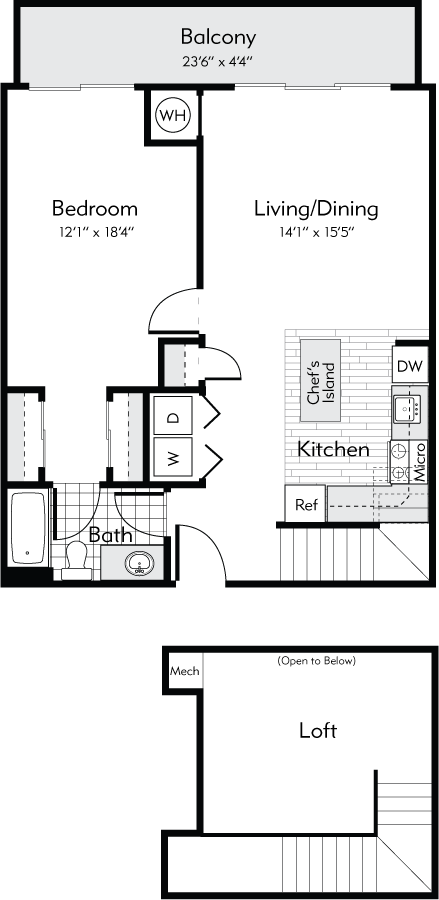 Belmont Loft floor plan
