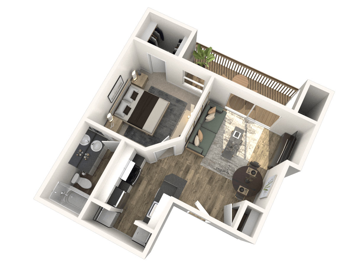1AR floor plan