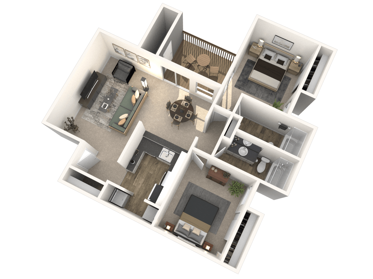 2BR floor plan