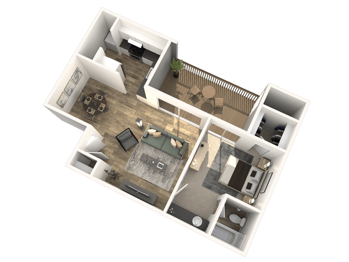 1B floor plan